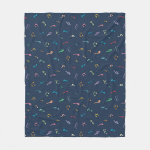 Musical notes fleece blanket