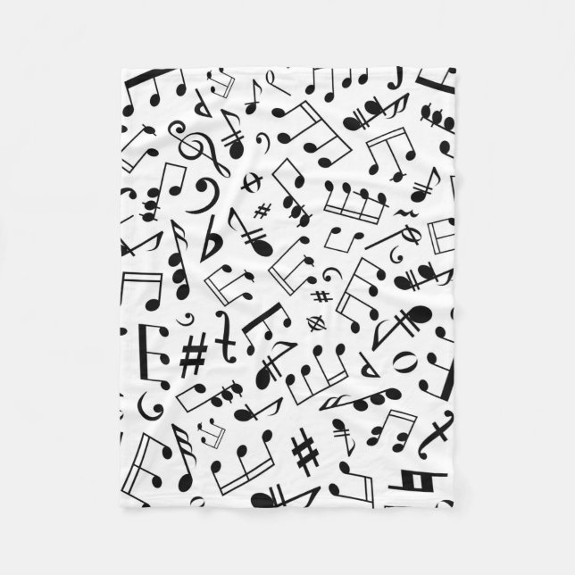 Musical Notes Fleece Blankets (Front)