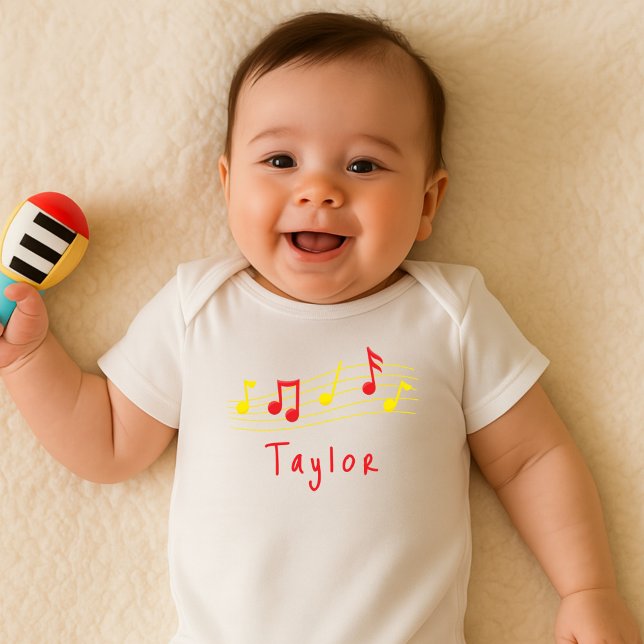 Musical Notes for Your Future Rockstar Baby Bodysuit (Creator Uploaded)