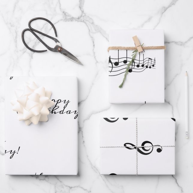 Musical Notes Gift Wrap HAMbyWG (Front)