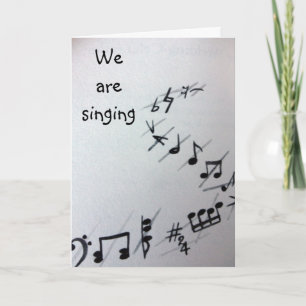 MUSICAL NOTES GROUP BIRTHDAY CARD