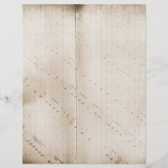 Musical Notes Grunge Letterhead (Front)