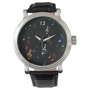 musical notes in colours watch