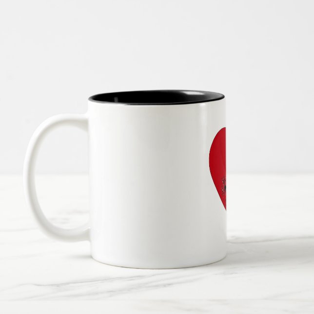 Musical notes in the heart, Mug (Left)