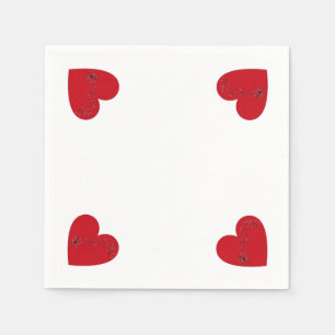 Musical notes in the heart, Paper Napkin