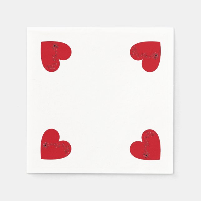 Musical notes in the heart, Paper Napkin (Front)