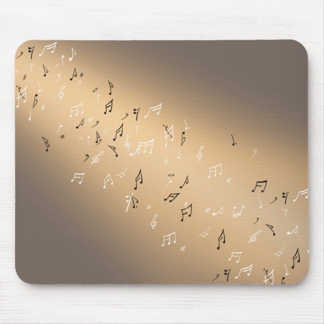 Musical Notes in the Moonlight  Golden  Mouse Mat (Front)