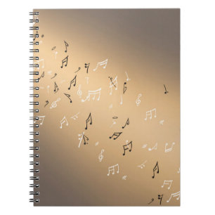 Musical Notes in the Moonlight Golden  Notebook