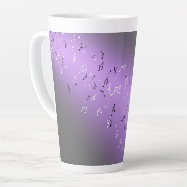 Musical Notes in the Moonlight  Latte Mug (Left Angle)