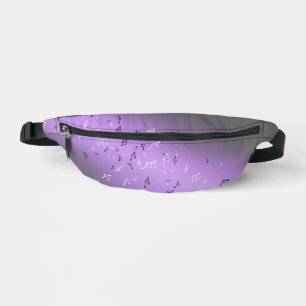 Musical Notes in the Moonlight Lilac  Bum Bags