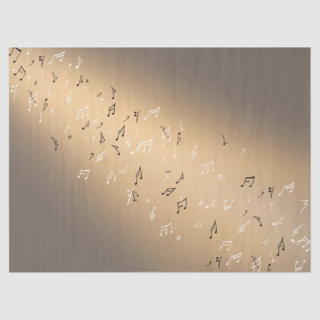 Musical Notes in the moonlight  Tissue Paper (Front)