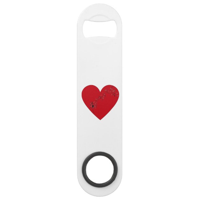 Musical notes in the Stain,Stainless Bottle Opener (Front)