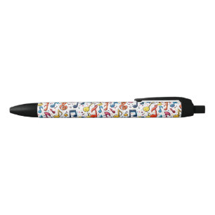 Musical Notes Kawaii Art Design Black Ink Pen