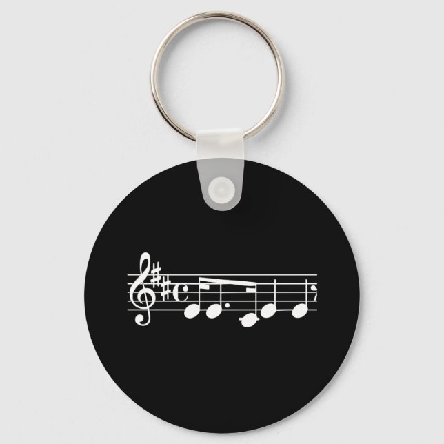 Musical Notes Key Ring (Front)