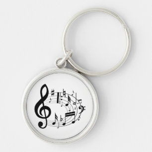 Musical Notes Key Ring