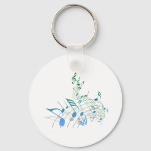 Musical Notes Key Ring