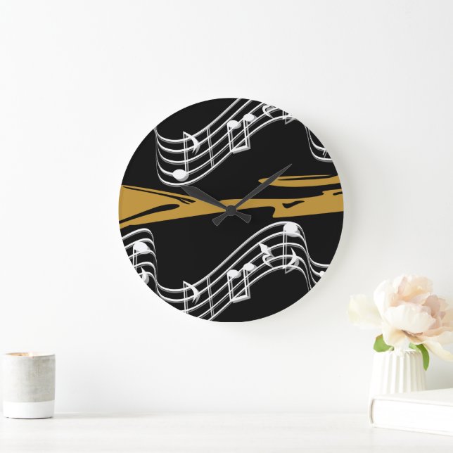 Musical notes large clock (Home)