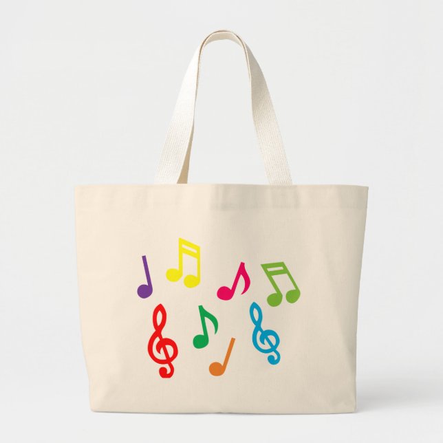 Musical notes large tote bag (Front)