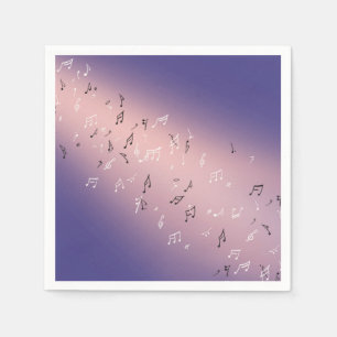 Musical Notes Lavender Moon  Napkin