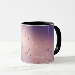 Musical Notes Lilac Moon Mug