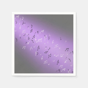 Musical Notes lilac  Moon  Napkin