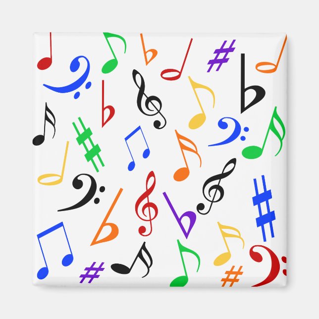 Musical Notes Magnet - Multi (Front)