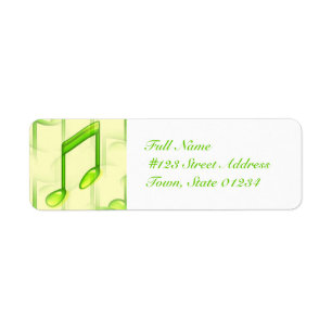Musical Notes Mailing Labels