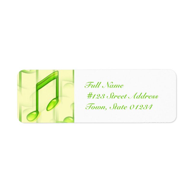 Musical Notes Mailing Labels  (Front)