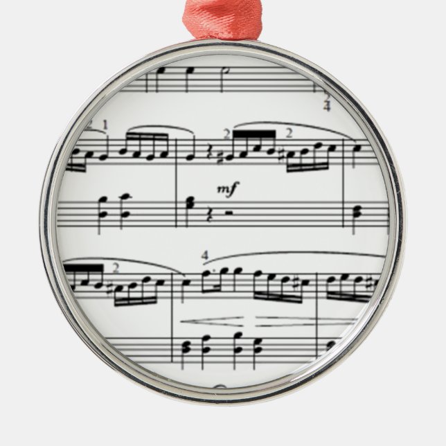 musical notes metal tree decoration (Front)