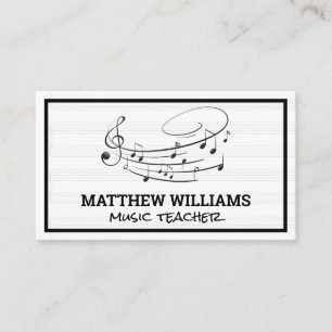 Musical Notes Music Sheet Background Business Card