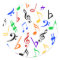 Musical Notes Music Stickers - Multi