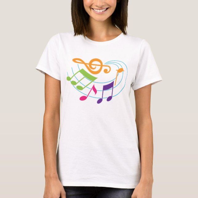 Musical Notes Musician Gift T-Shirt (Front)