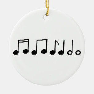 Musical Notes Ornament Round