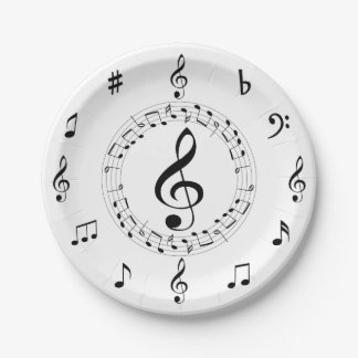 Musical Notes Paper Plate