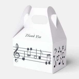 Musical Notes Party Favour Box