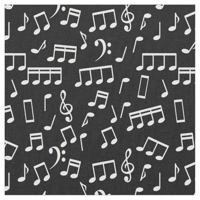 Musical Notes Pattern Fabric (Close Up)