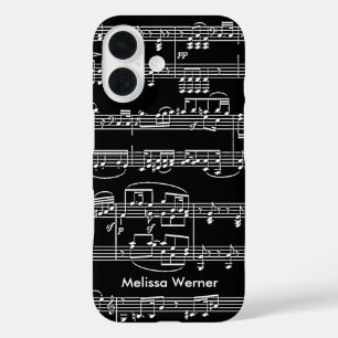 Musical Notes personalised iPhone 16 Case