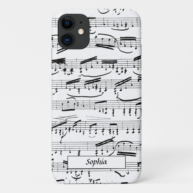 Musical Notes Piano Sheet Music Custom Case-Mate iPhone Case (Back)