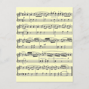 musical notes postcard