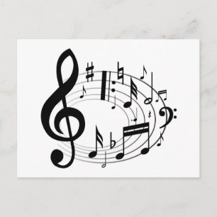 Musical Notes Postcard