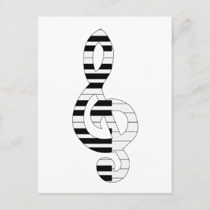 musical notes postcard