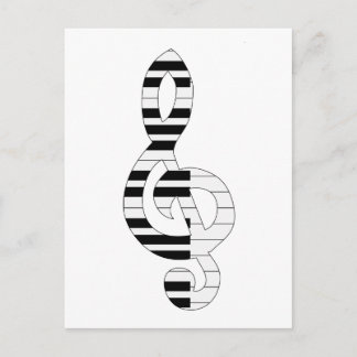 musical notes postcard