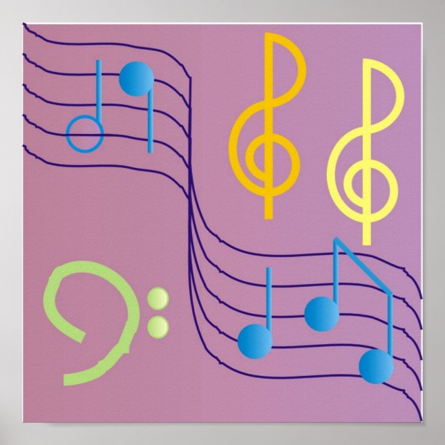 Musical Notes Poster (Front)