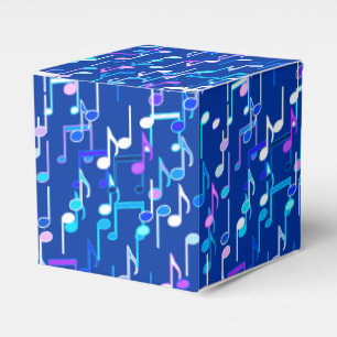 Musical Notes print - indigo blue, multi Favour Box