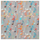 Musical Notes print - Medium Grey, Multi