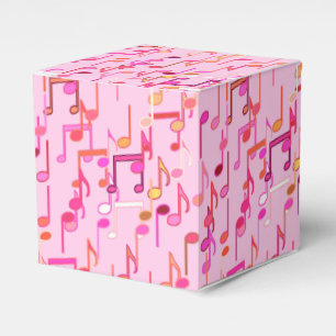 Musical Notes print - pink, multi Favour Box