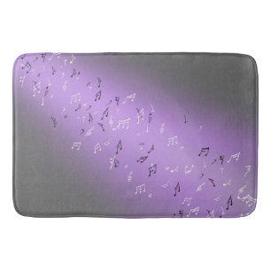 Musical Notes Purple Glow Bath Mat