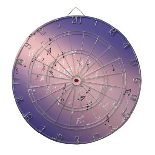 Musical Notes Purple Glow Dartboard