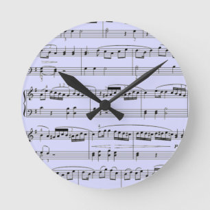 musical notes round clock