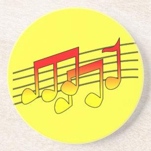 Musical Notes Sandstone Coaster